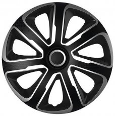 14" LIVORNO Carbon wheel covers (set) silver/black