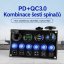 Panel s 6x spínači + 4x USB PD/voltmetr/CL zásuvka, 12/24V