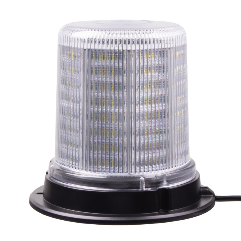 LED maják, 12-24V, 128x1,5W bílý, pevná montáž, ECE R10