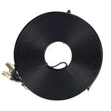 Flat network cable S/STP CAT7, 2 x RJ45, 20m, black
