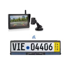 SET bezdrôtový digitálny kamerový systém s kamerou v ŠPZ so solárnym napájaním a monitorom 5"