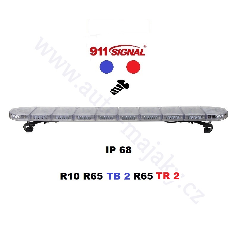 LED lightbar blue-red 120 cm, 12/24V, ECE R65