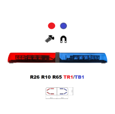 LED svetelná rampa Optima 60 60cm, Červeno-modrá, EHK R65