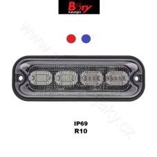 PREDATOR 4x4W LED, 12-24V, červeno-modrý, ECE R10