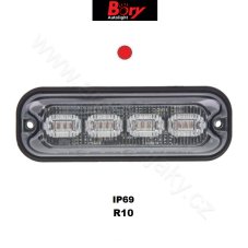 PREDATOR 4x4W LED, 12-24V, červený, ECE R10