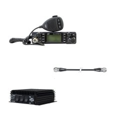Sada CB rádiové stanice PNI Escort HP 9001 PRO, zesilovač ASQ + RX-TX KL203P a kabel PNI R50