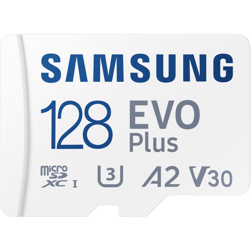 MicroSDXC 128GB 130M memory card + adapter, SAMSUNG EVO Plus
