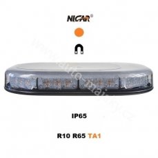 LED lightbar mini orange 12 / 24V, Magnetic, 30X LED 3W, R65