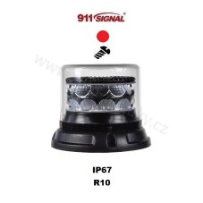 LED maják červený 12/24V, pevná montáž, 24x LED 3W, R10