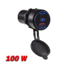 USB QC3.0 + USB-C 100W/20V zásuvka 12/24V