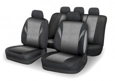 Seat covers set 9pcs POLY grey AIRBAG