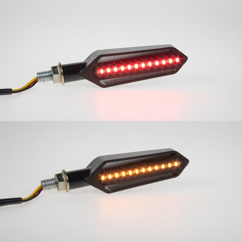 Dynamické LED smerovky + brzd. svetlo pre motocykle