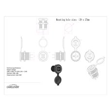 2x USB zásuvka 12/24V, 4,8A