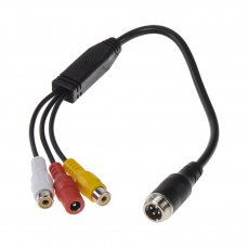 Video cable 4pin male /RCA + DC