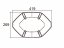 Technical drawing of LED lightbar mini raptor911blu