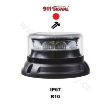 LED maják červený 12/24V, pevná montáž, 12x LED 3W, R10 LED maják červený 12/24V, pevná montáž, 12x LED 3W, R10