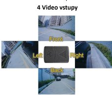 Prepínač VIDEO pre kamery 4IN/1OUT