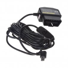 Cabling for DVR camera power supply from OBD connector to microUSB