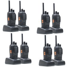 Sada 8 přenosných rádiových stanic PNI PMR R40 PRO včetně baterií, nabíječek a sluchátek