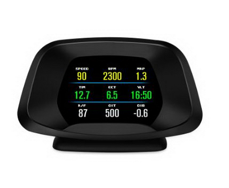 On-board display LCD, OBDII, GPS on dashboard