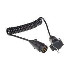 Prodlužovací kabel 2 m spirálový, 1x zástrčka, 1x zásuvka 13pin 12V