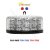 LED maják červeno-modrý 12/24V, Magnetický, 24x LED 3W, R65