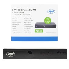 NVR POE PNI House IP710J, 10 kanálov 4K 8MP, 4 kanály POE a 6 kanálov IP s prepínačom PNI POE alebo normálny H.265