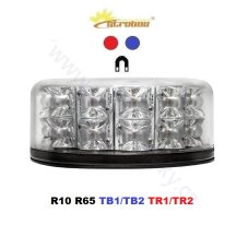 LED beacon red-blue 12/24V, Magnetic, 24x LED 3W, R65
