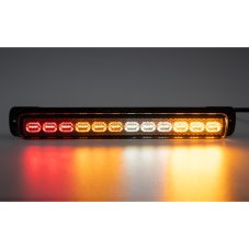 LED sdružená lampa zadní s výstražným oranžovým světlem, 12-24V, ECE R65