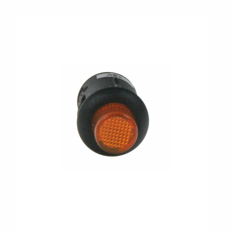 Button round 6A orange LED