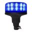 LED maják modrý 12/24V, montáž na držák, 24x LED 3W, R65