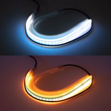 LED pásek, dynamické blinkry oranžová / poziční světla bílá, 30 cm