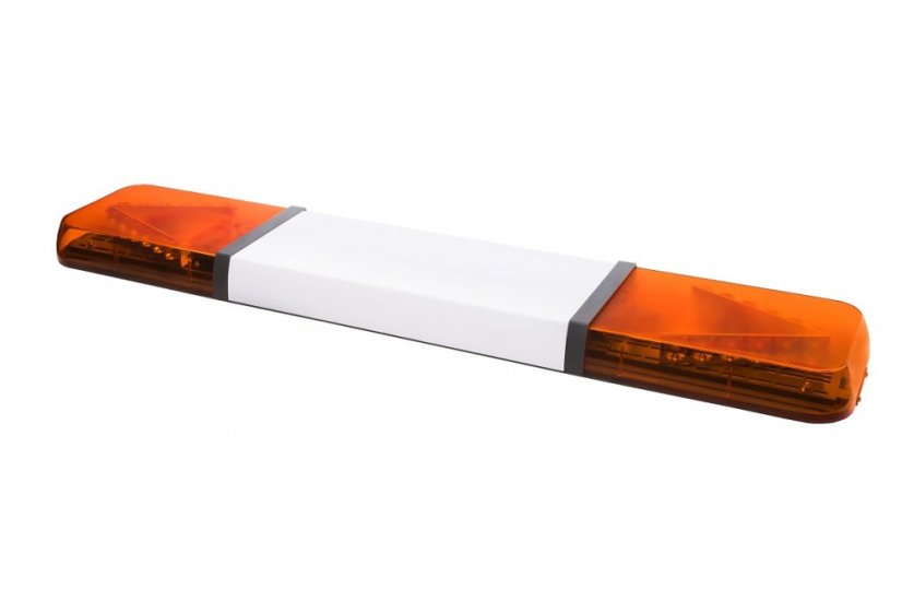 LED majáková rampa Optima 60 110cm, Oranžová, bílý střed, EHK R65 - Barva: Oranžová, Bílý střed: Ano, Kryt: Barevný, LED moduly: 4ml