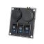 Panel s 3x spínači + USB-C/USB-A + CL zásuvka, 12/24V