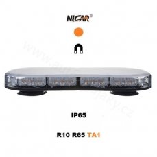 LED lightbar mini orange 12/24V, Magnetic , 36X LED 3W, R65