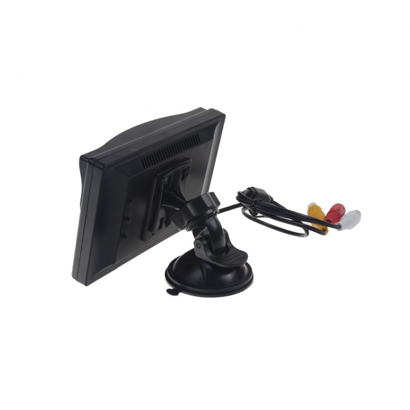LCD monitor 5" čierny/strieborný s prísavkou s možnosťou inštalácie na držiak HR