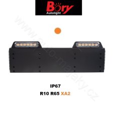 4x Warning light 6x4W LED under license plate, 12-24V, orange, ECE R65