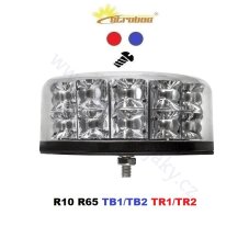 LED beacon red-blue 12/24V, fixed mounting, 24x LED 3W, R65