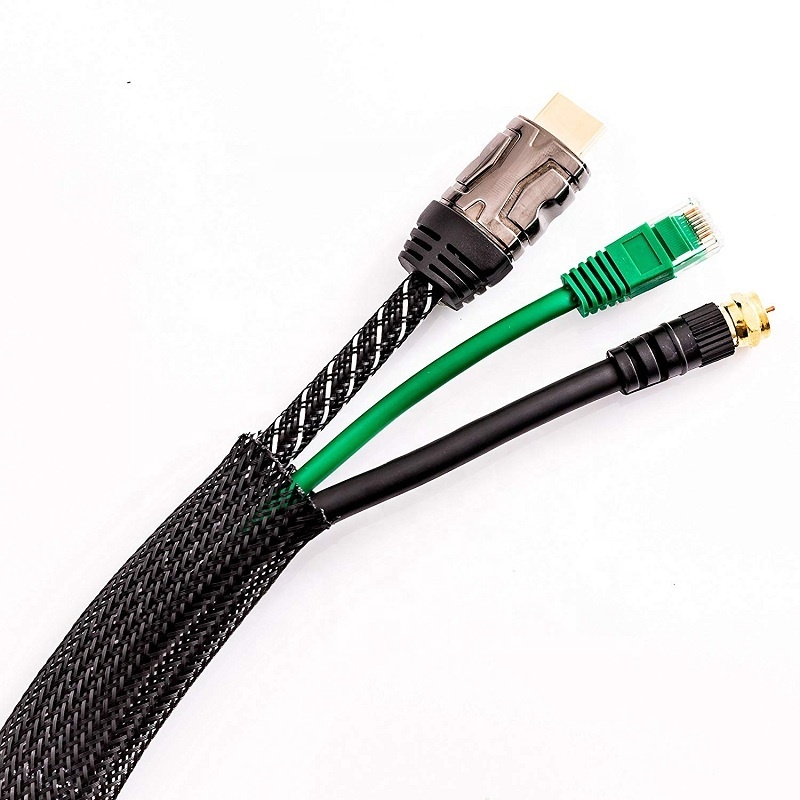 Protective braid for cables 16mm black 10m
