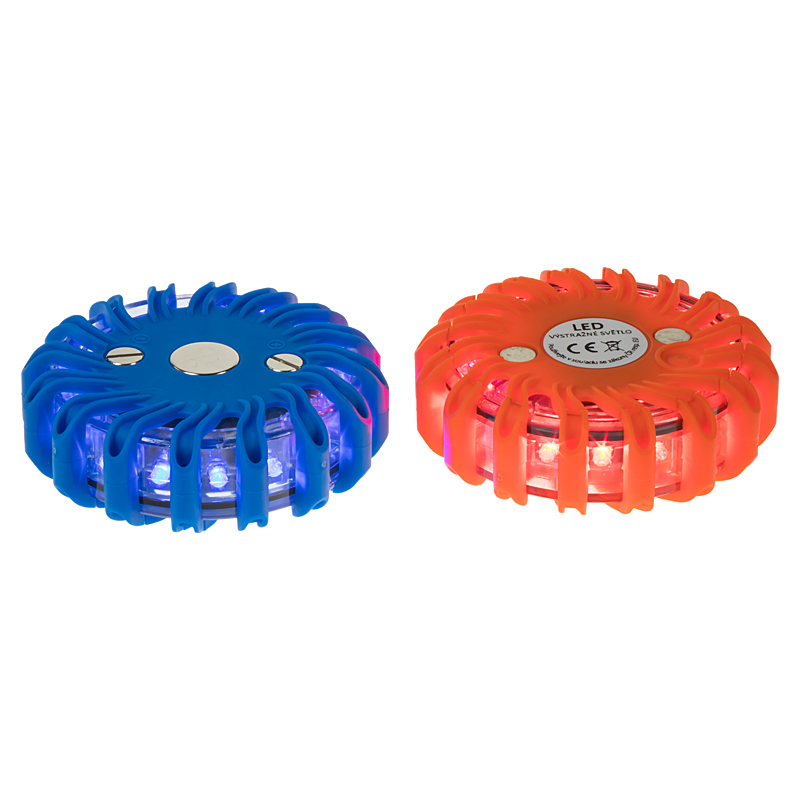 LED výstražné světlo 16LED, modro-červené, set 6ks