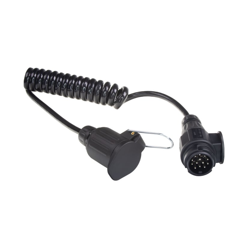Prodlužovací kabel 2 m spirálový, 1x zástrčka, 1x zásuvka 13pin 12V