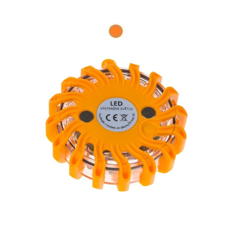 Prídavné oranžové výstražné svetlo s magnetom a vodotesnom nárazuvzdornom obalu