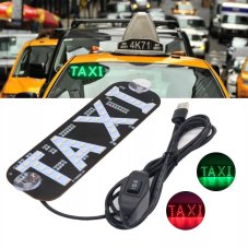 LED banner TAXI USB zelený/červený