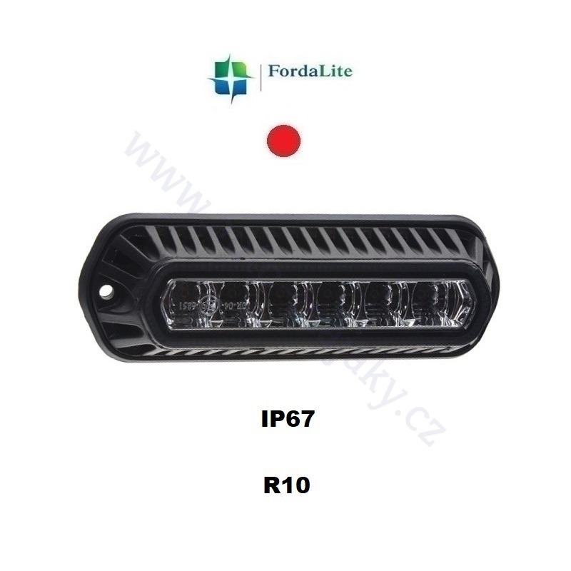 LED flashing module red 12/24V, 6X LED 3W