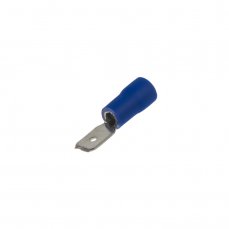 Flat plug 4,8 mm blue, 100 pcs