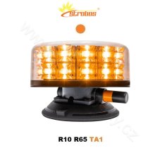 LED maják oranžový 12/24V, vakuový držák 140Km/H, 24x LED 3W, R65