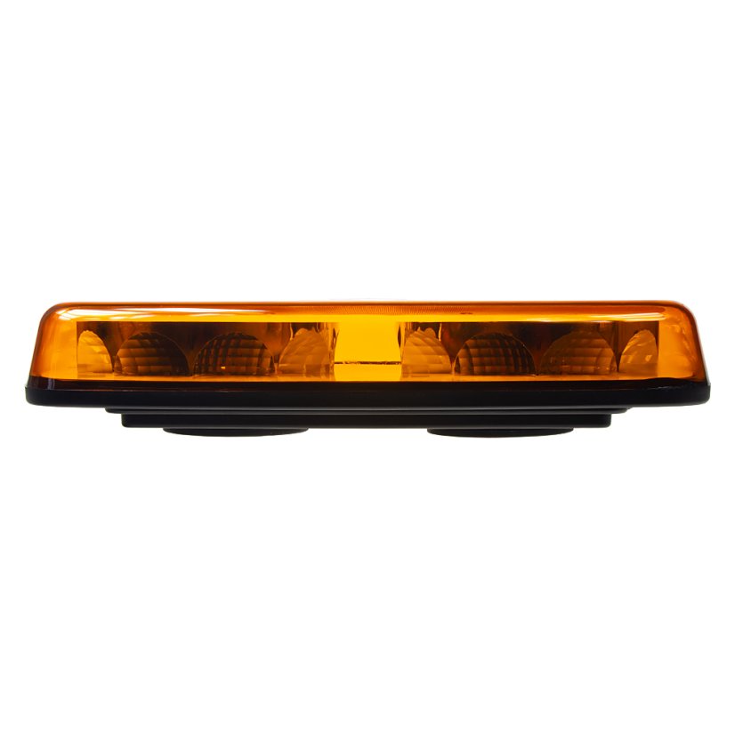 Orange LED Light Bar, 20 LEDs, Magnet, 12-24 V, 304 mm, ECE R65/R10