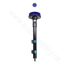LED maják, 12V, 6 x 1W modrý s teleskopickou tyčou pre motocykel