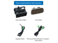 Bracket for installation in Mercedes Benz seats, for ds-x116MC monitor in brown