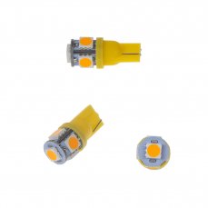 LED T10 orange, 12V, 5LED/3SMD